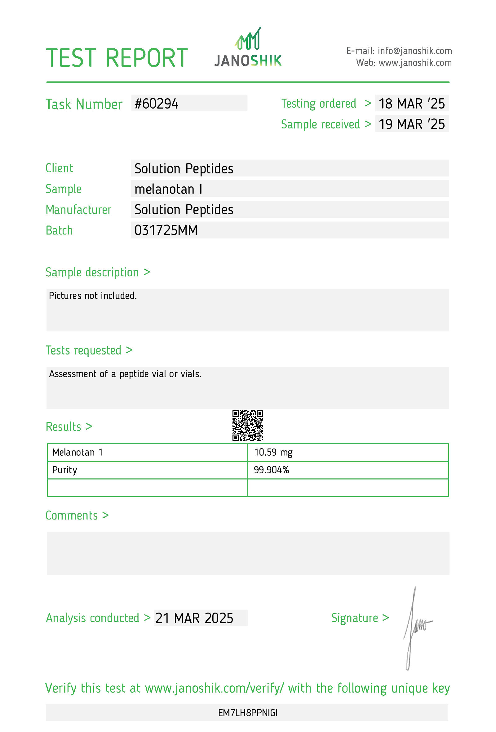 Melanotan I 10mg (Current batch tested at 12mg) with Air Dispersal Kit Melanotan I 10mg (Current batch tested at 12mg) with Air Dispersal Kit