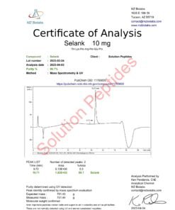 Selank – 10mg (Current batch tested at 12mg)