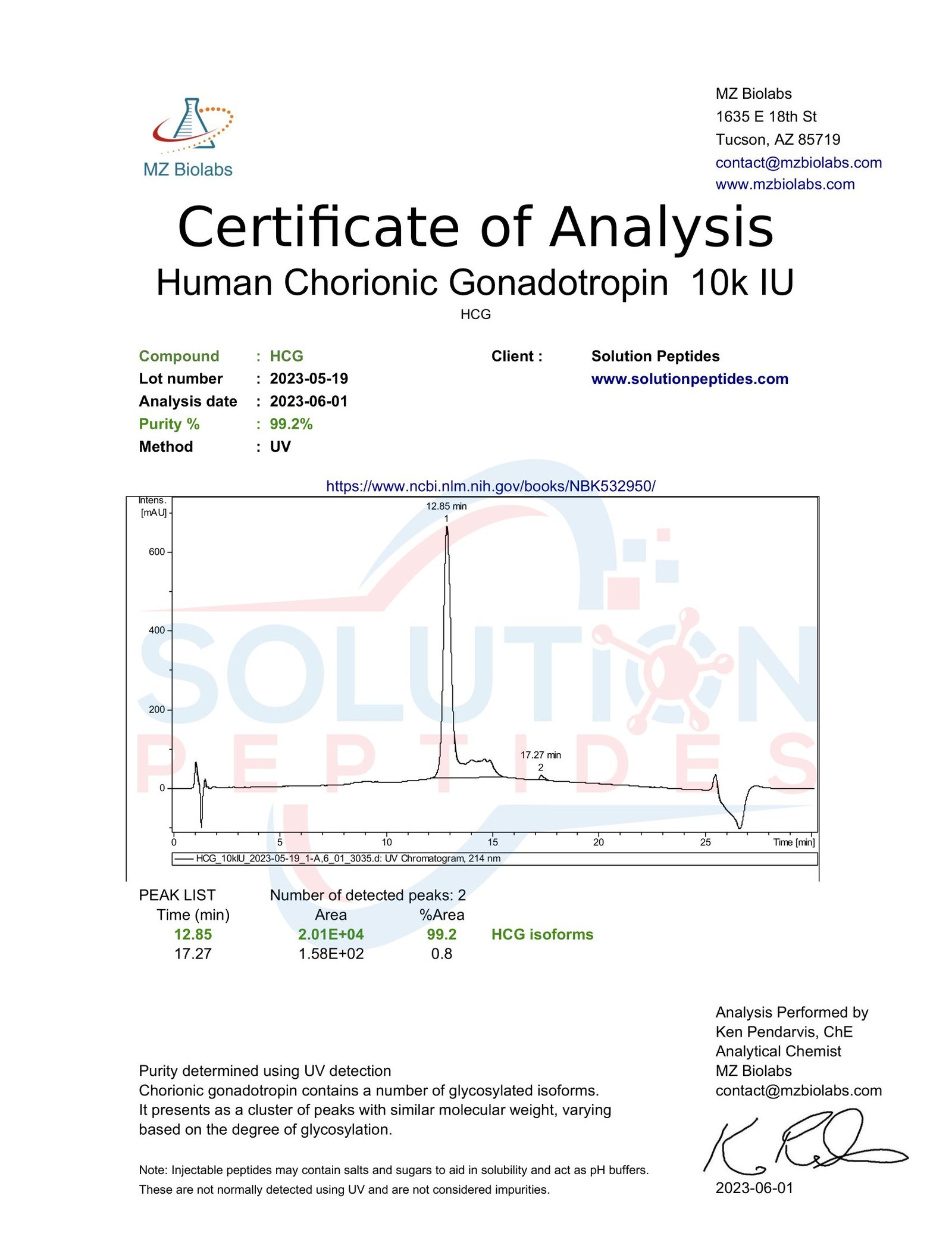HCG – 10 HCG – 10