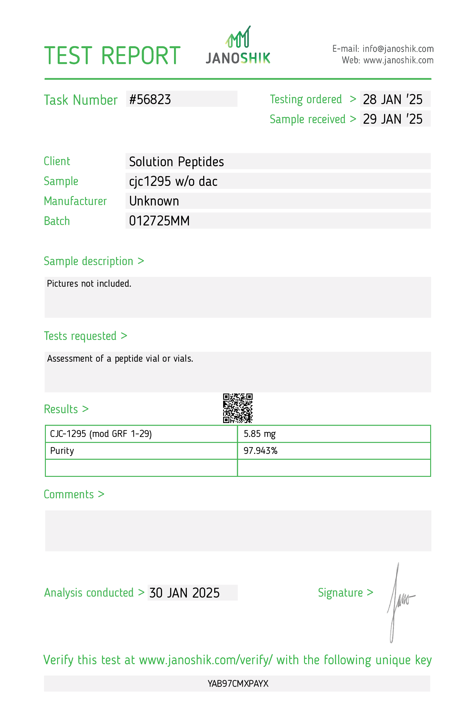 CJC-1295 (without DAC) – 5mg (cjc NO DAC) CJC-1295 (without DAC) – 5mg (cjc NO DAC)