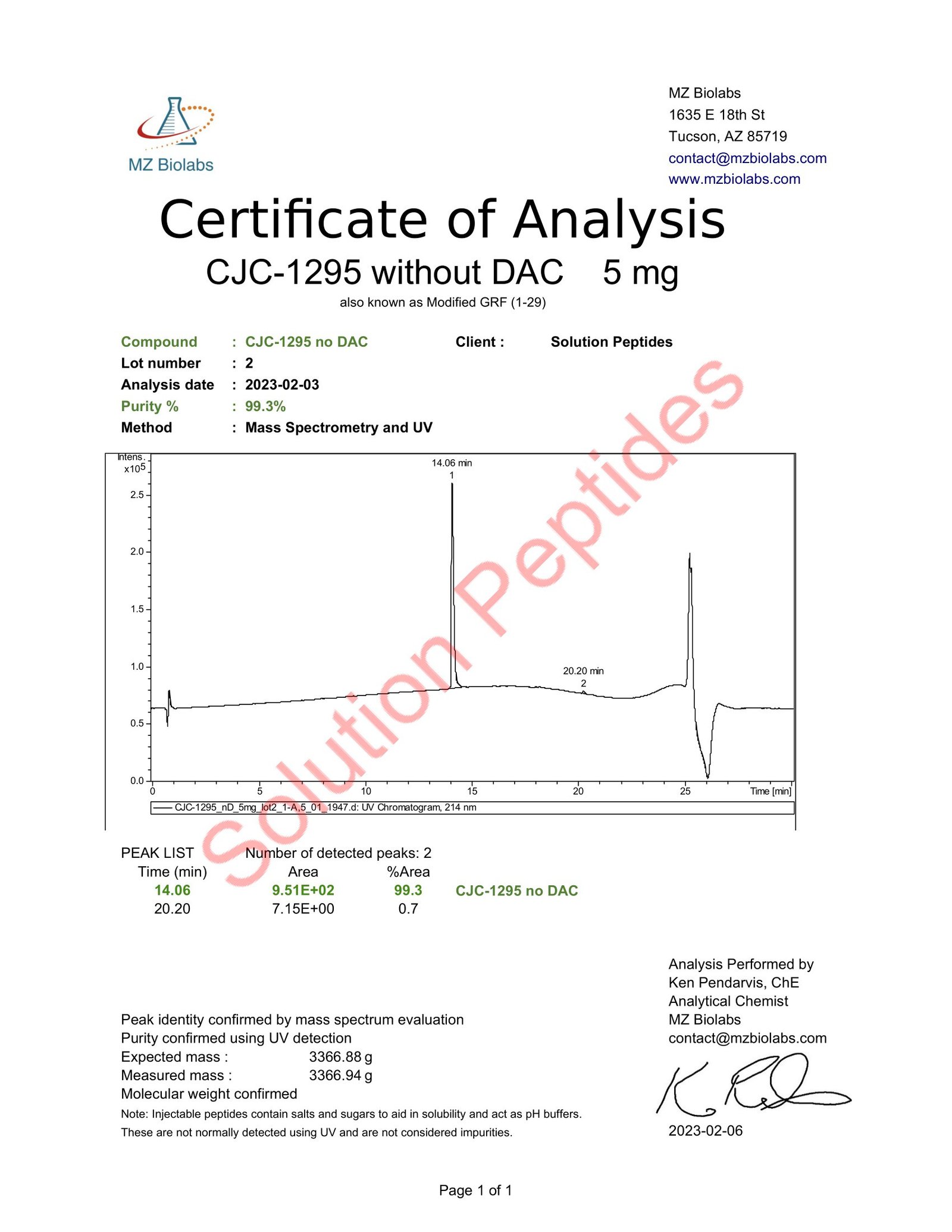 CJC-1295 (without DAC) – 5mg (cjc NO DAC) CJC-1295 (without DAC) – 5mg (cjc NO DAC)
